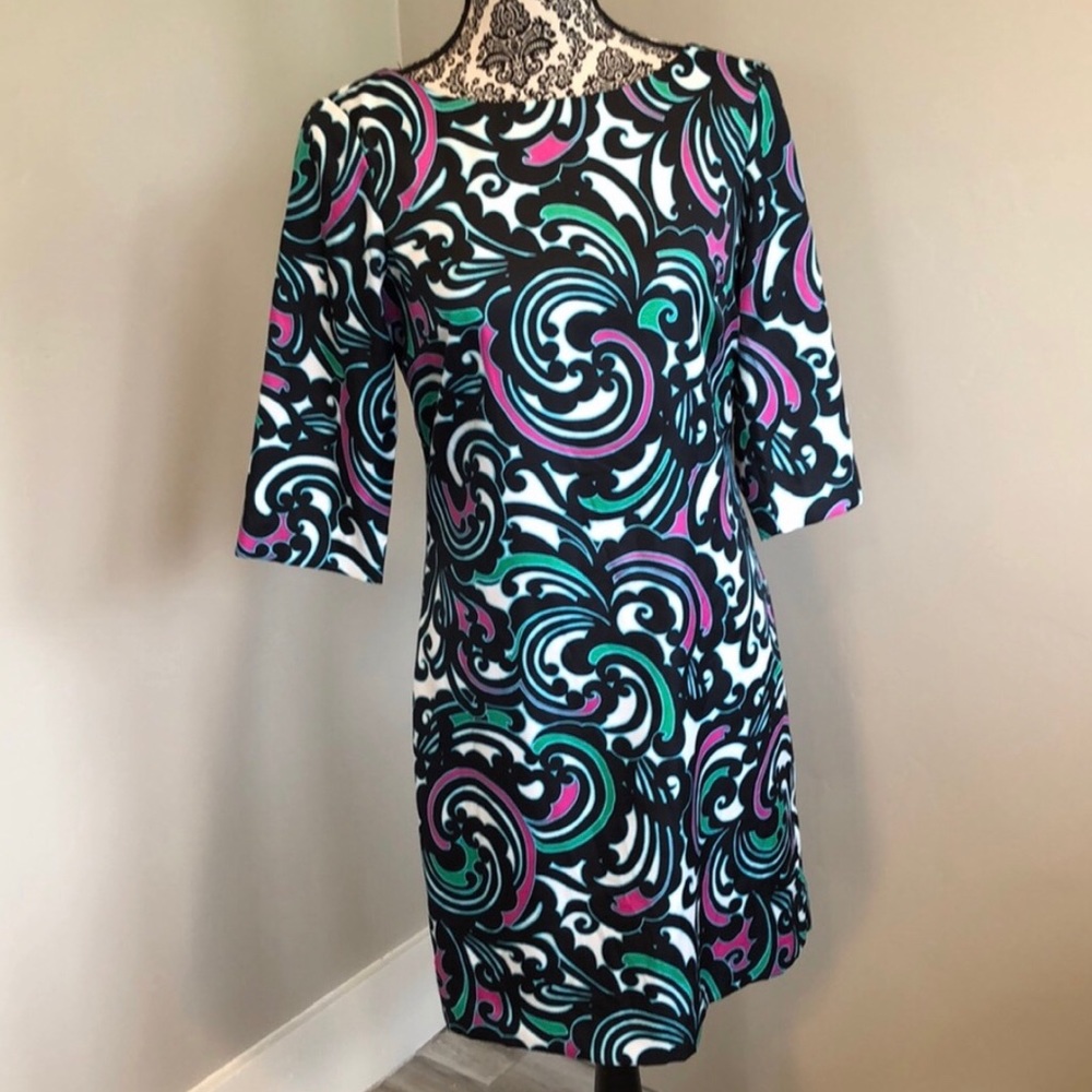 Banana Republic Colorful Shift Dress 3/4 sleeve